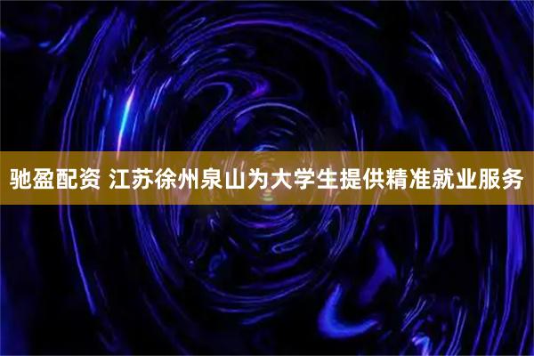 驰盈配资 江苏徐州泉山为大学生提供精准就业服务